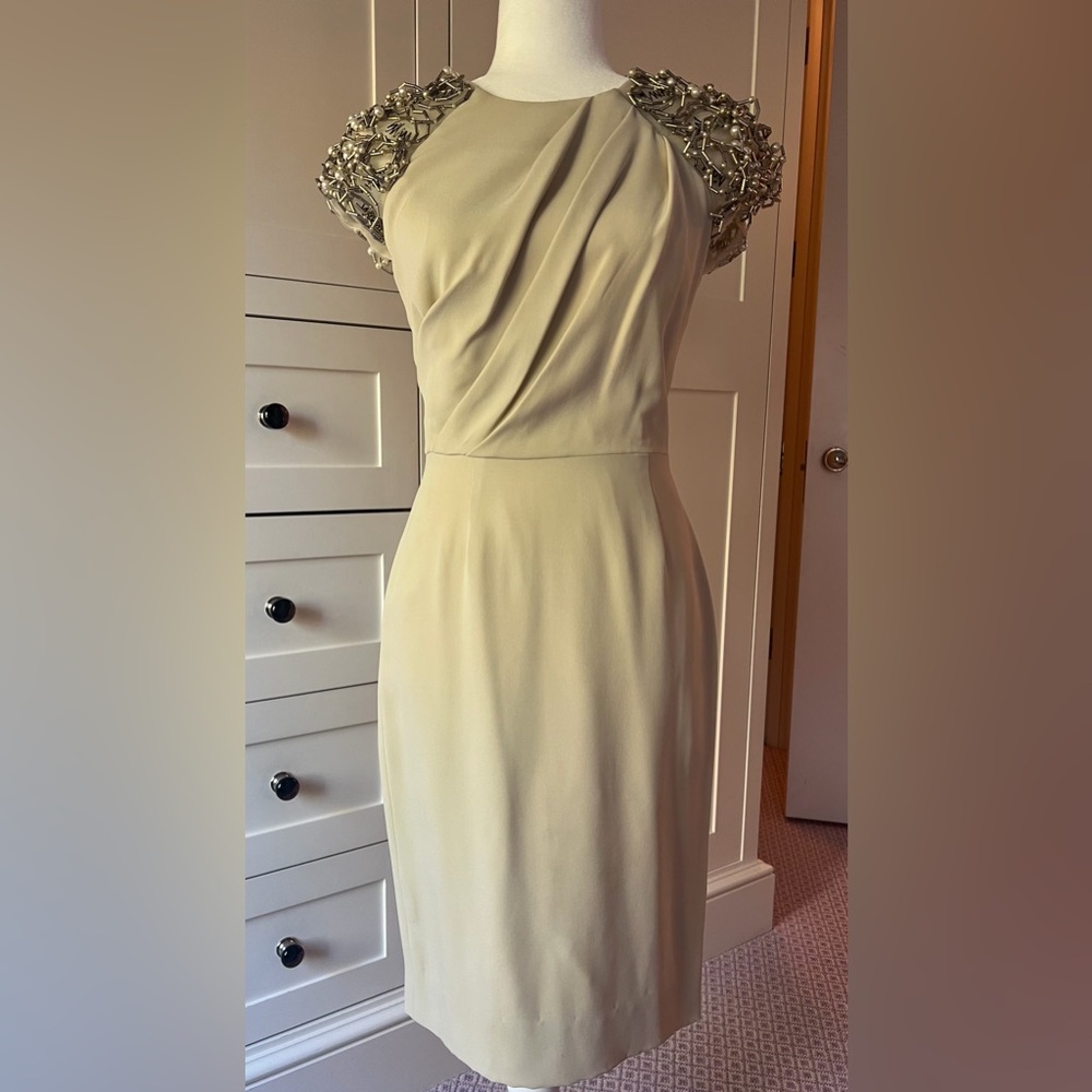 Lela Rose Cream Midi Dress